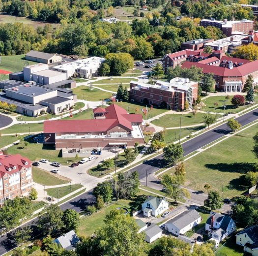 SHU Campus aerial view.