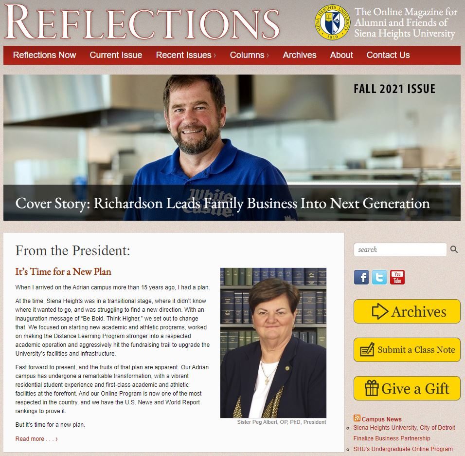 Reflections Magazine | Siena Heights University